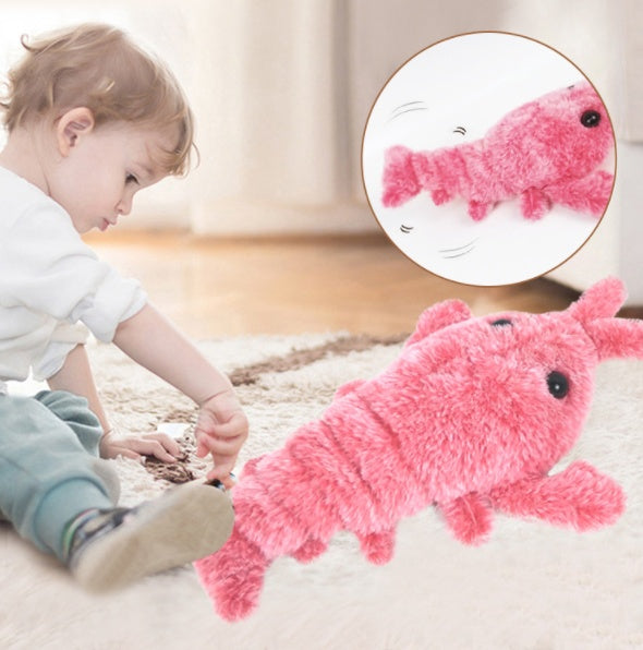 Pet Electric Jumping Lobster Funny Toys
