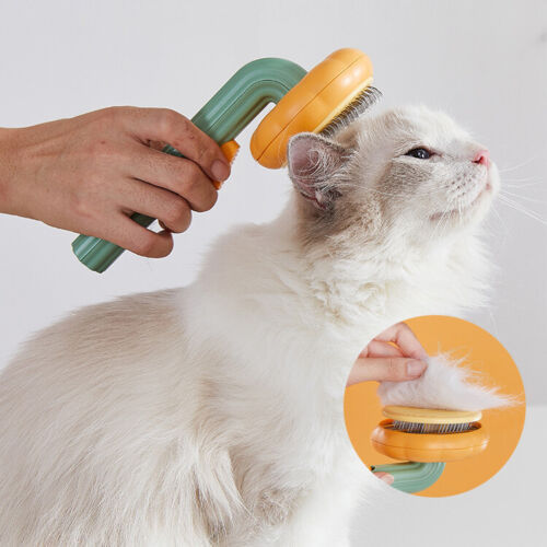 Pet Pumpkin Grooming Self Cleaning Slicker Brush For Dogs
