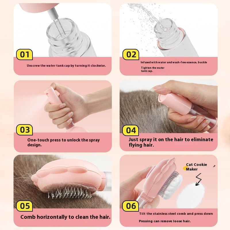 2 In 1 Self Cleaning Brush Comb