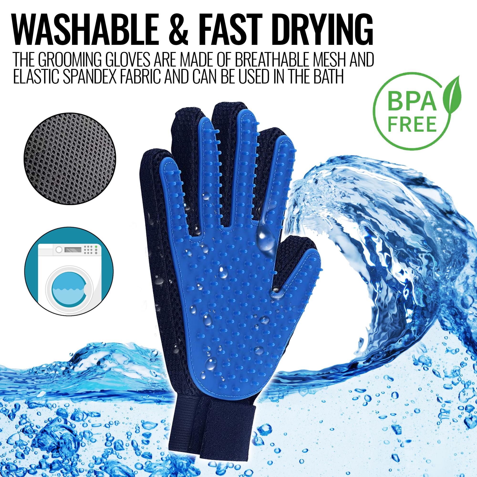 Pet Grooming Hair Removal Massage Gloves