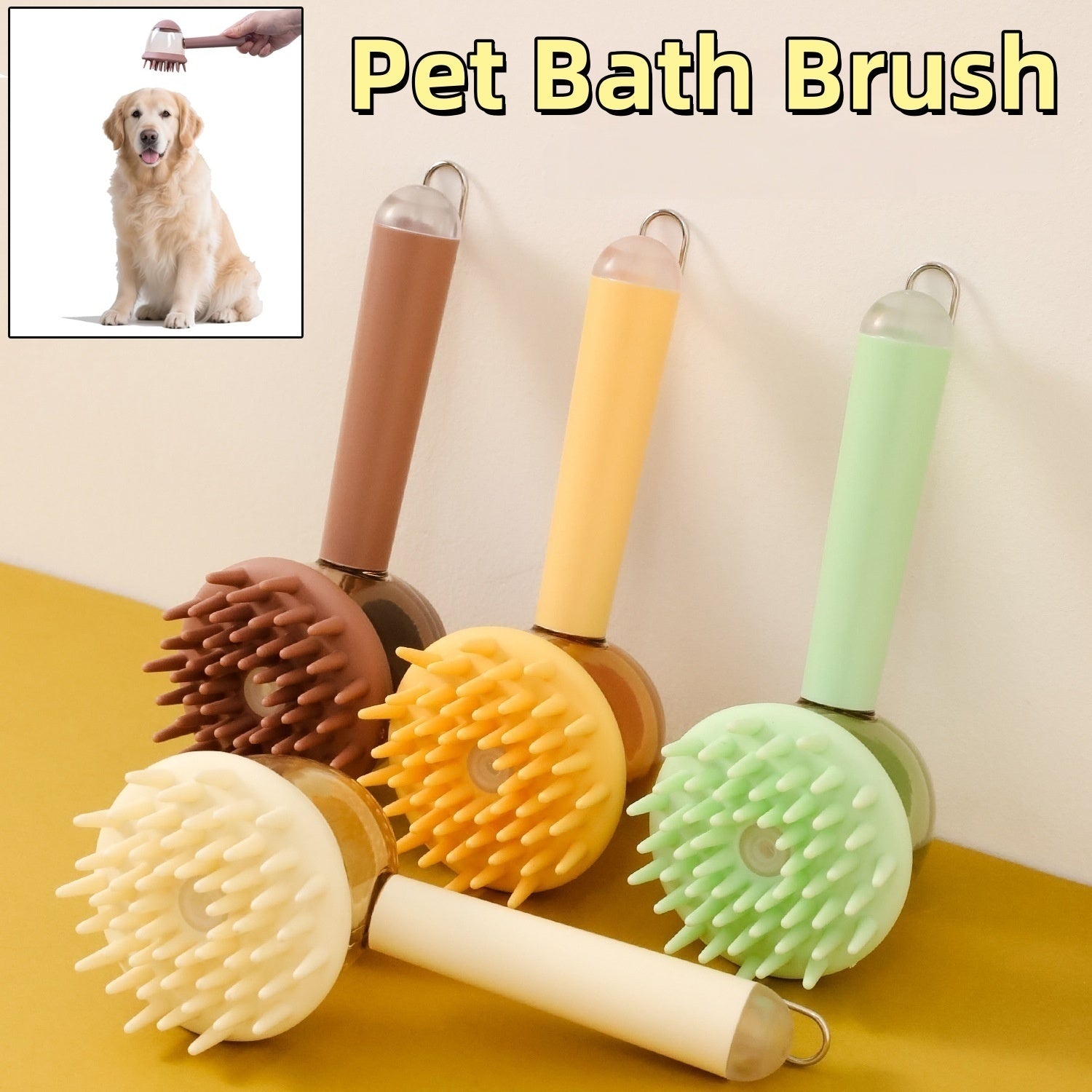 3 In 1 Pets Bath Massage Brush