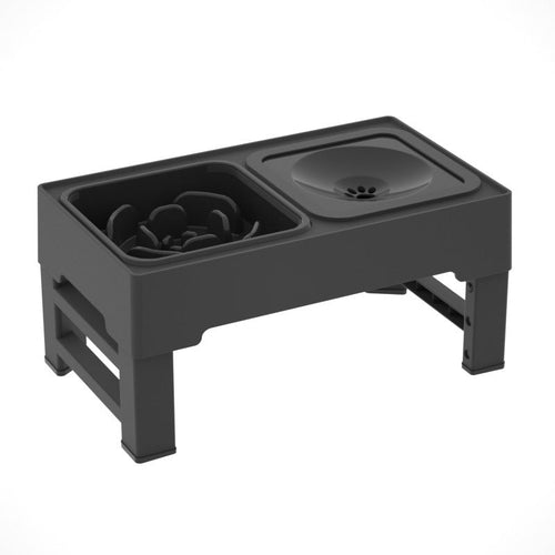 Stainless Stand Adjustable Height Pets Feeding Dish