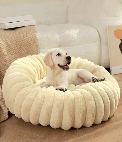 Pet Kennels Long Plush Round Cat Nest Beds