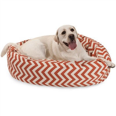 Zig Zag Sherpa Donut Pet Bed