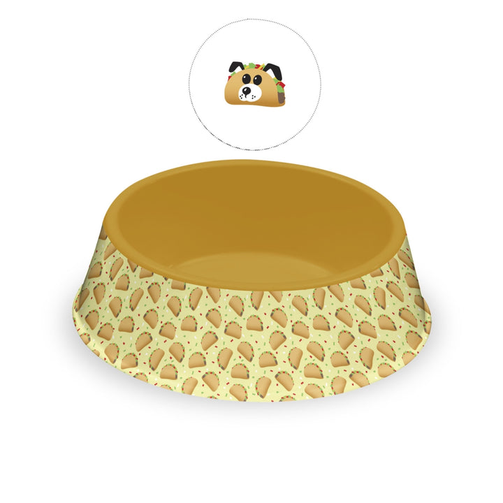 Melamine Fun Food Taco Dog Pet Bowl