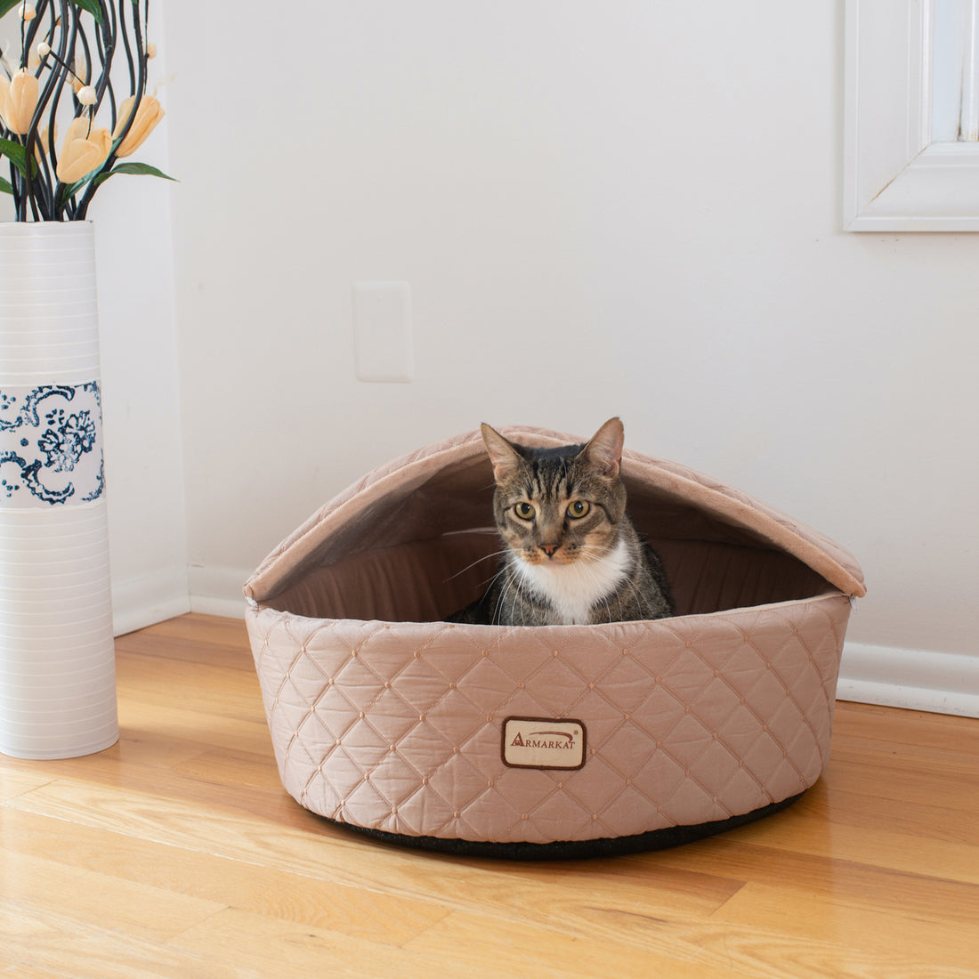 Armarkat Cat Bed, Small, Light Apricot C3