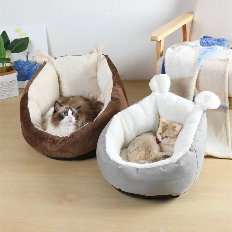 CAT BED SLEEPING Bed (Grey-Medium)