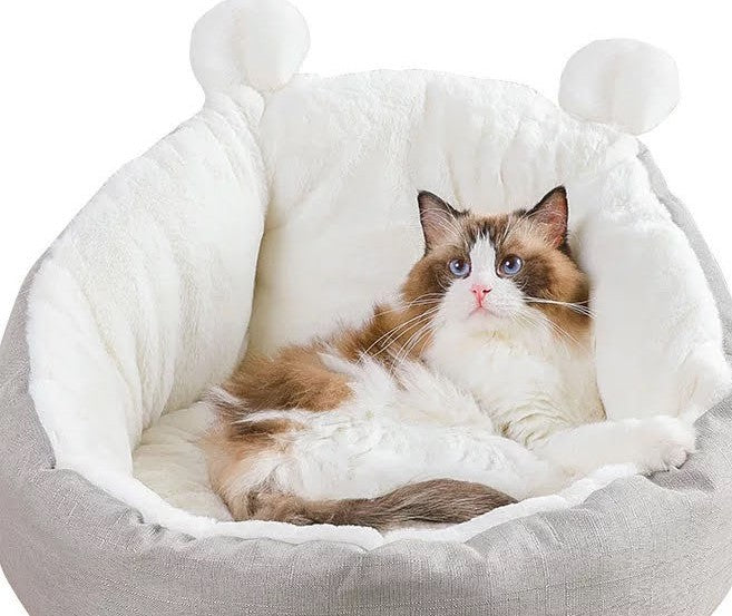 CAT BED SLEEPING Bed (Grey-Medium)