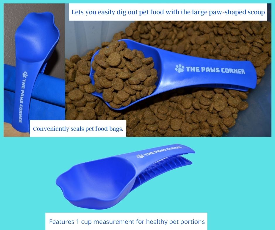 2in1 Paw-shaped Durable and Sturdy Pet Food Scoop