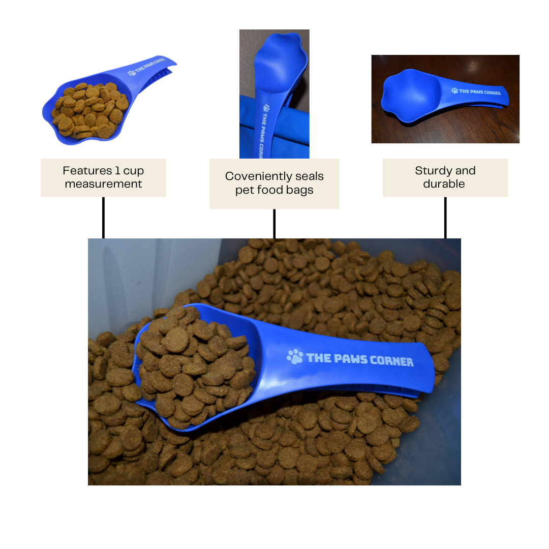 2in1 Paw-shaped Durable and Sturdy Pet Food Scoop