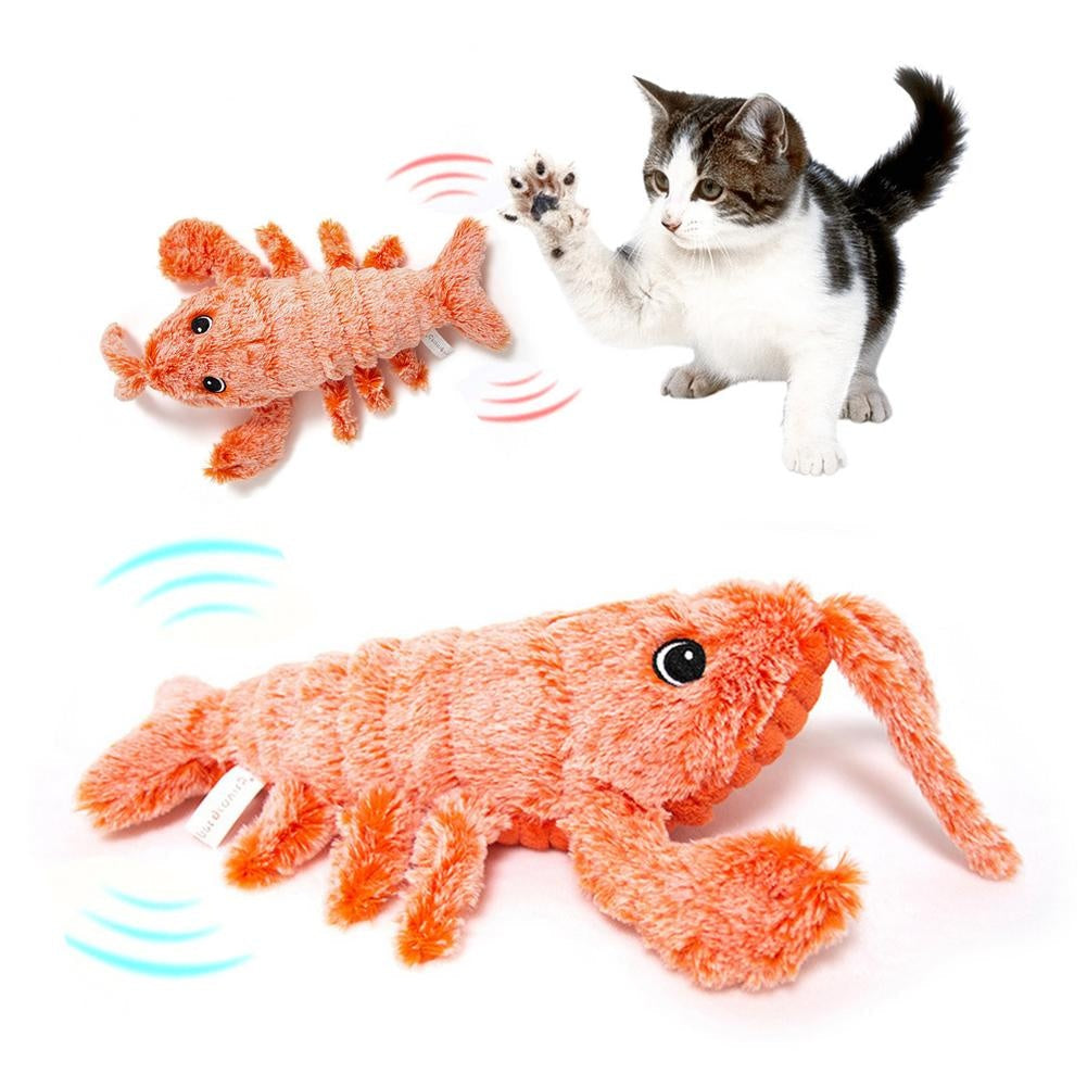 Pet Electric Jumping Lobster Funny Toys