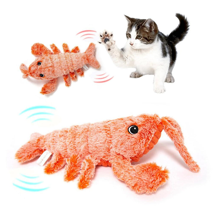 Pet Electric Jumping Lobster Funny Toys