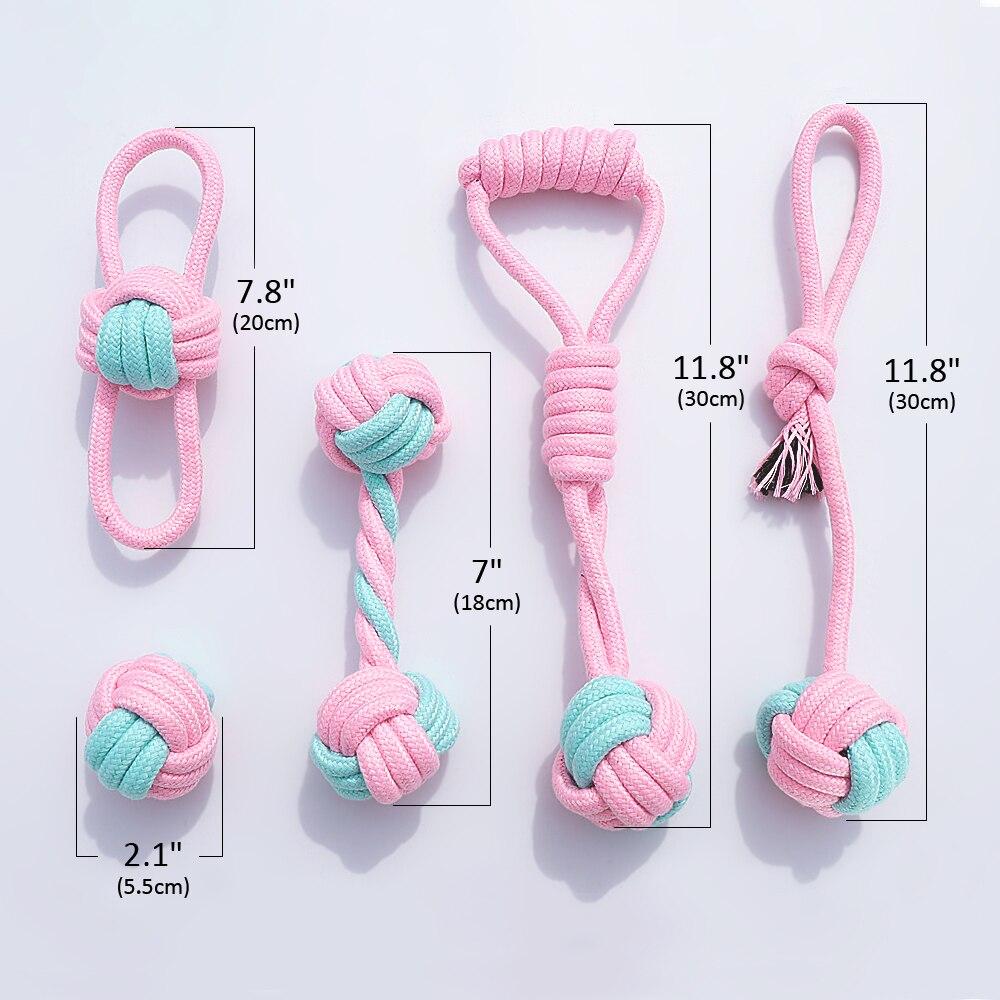 5pcs Cotton Dog Rope Toy