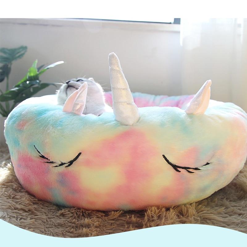 Pet Dog Bed Unicorn Round