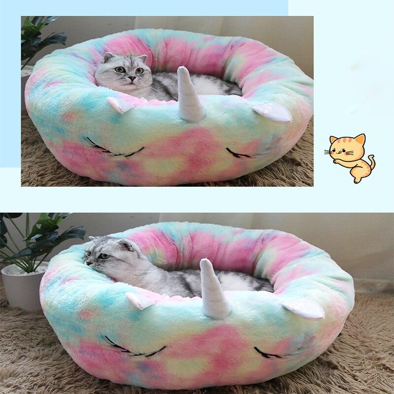 Pet Dog Bed Unicorn Round