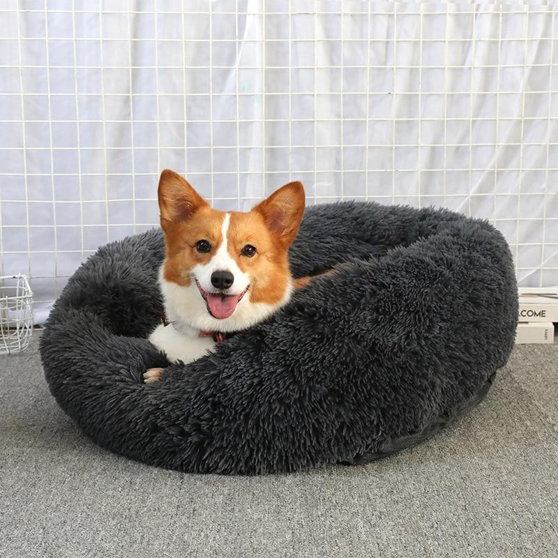 Soft Long Plush Dog House Cushion Cat