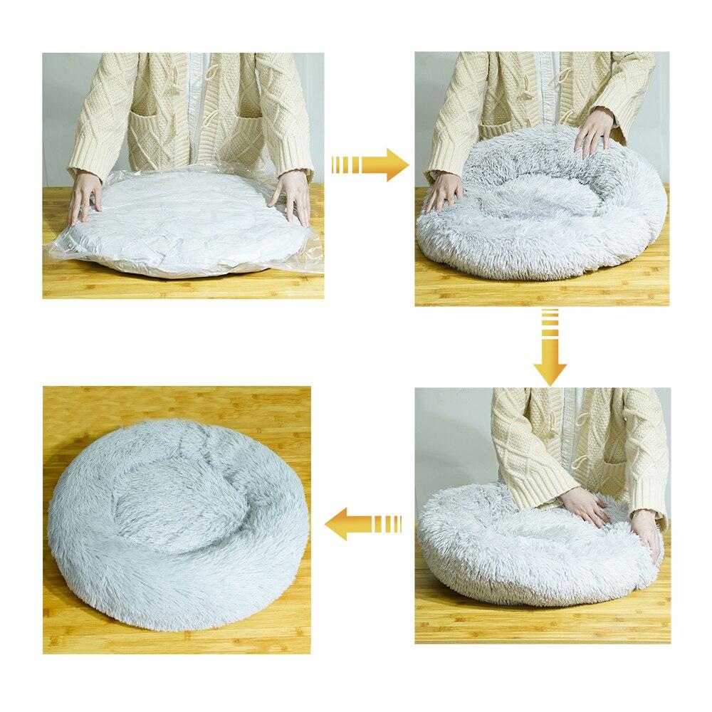 Soft Long Plush Dog House Cushion Cat