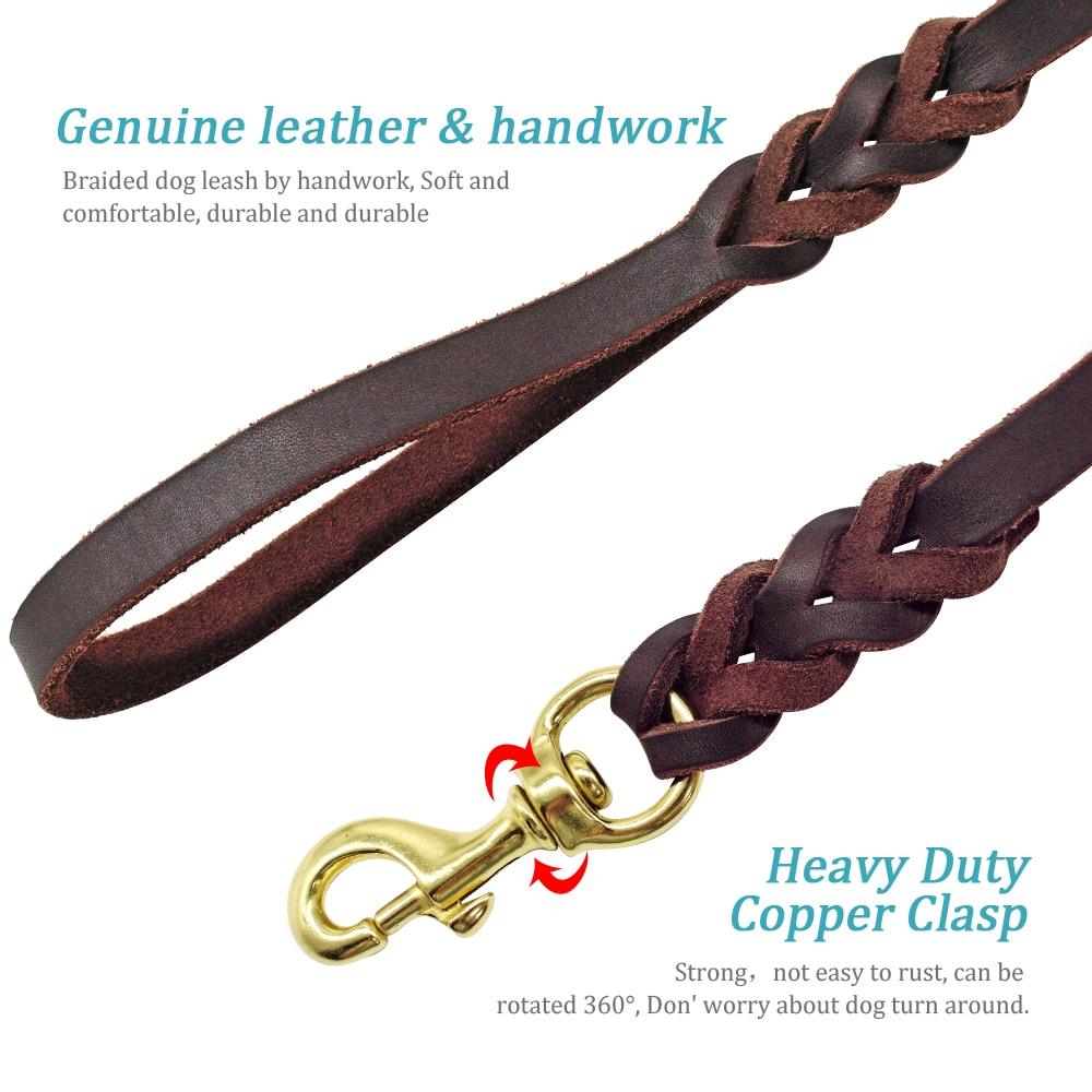 Genuine Leather Dog Leash