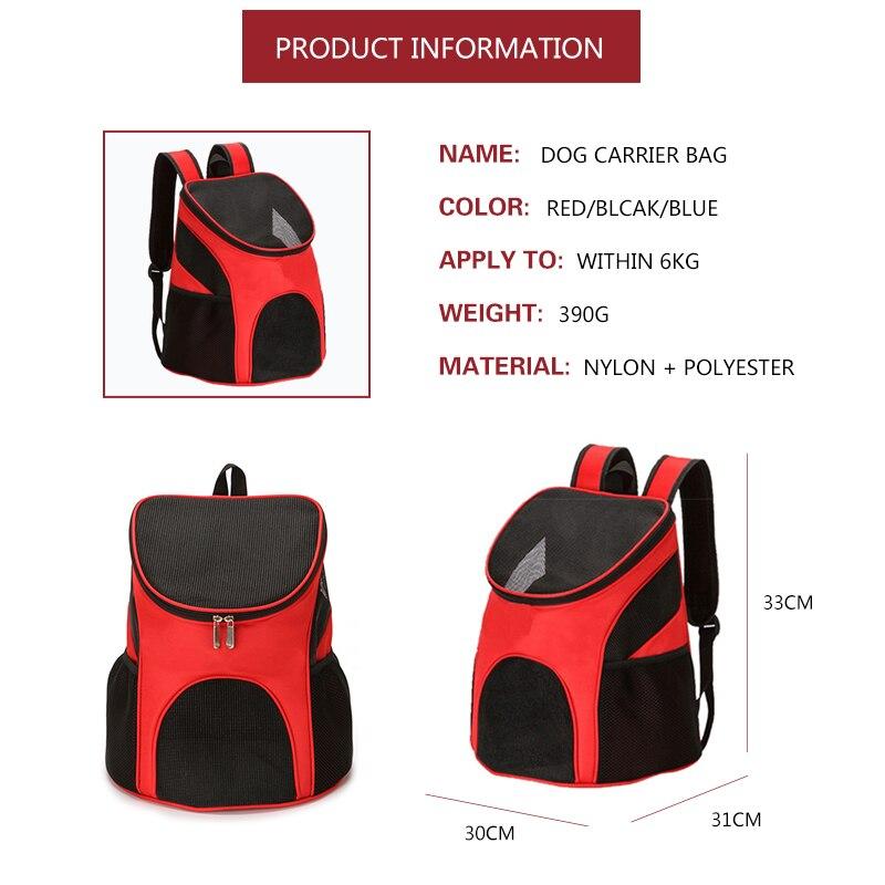 Portable Pet Breathable Mesh Double Carrier