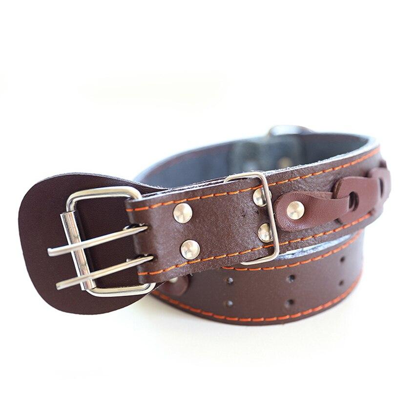 Pet Dog Collar Durable Leather Strap