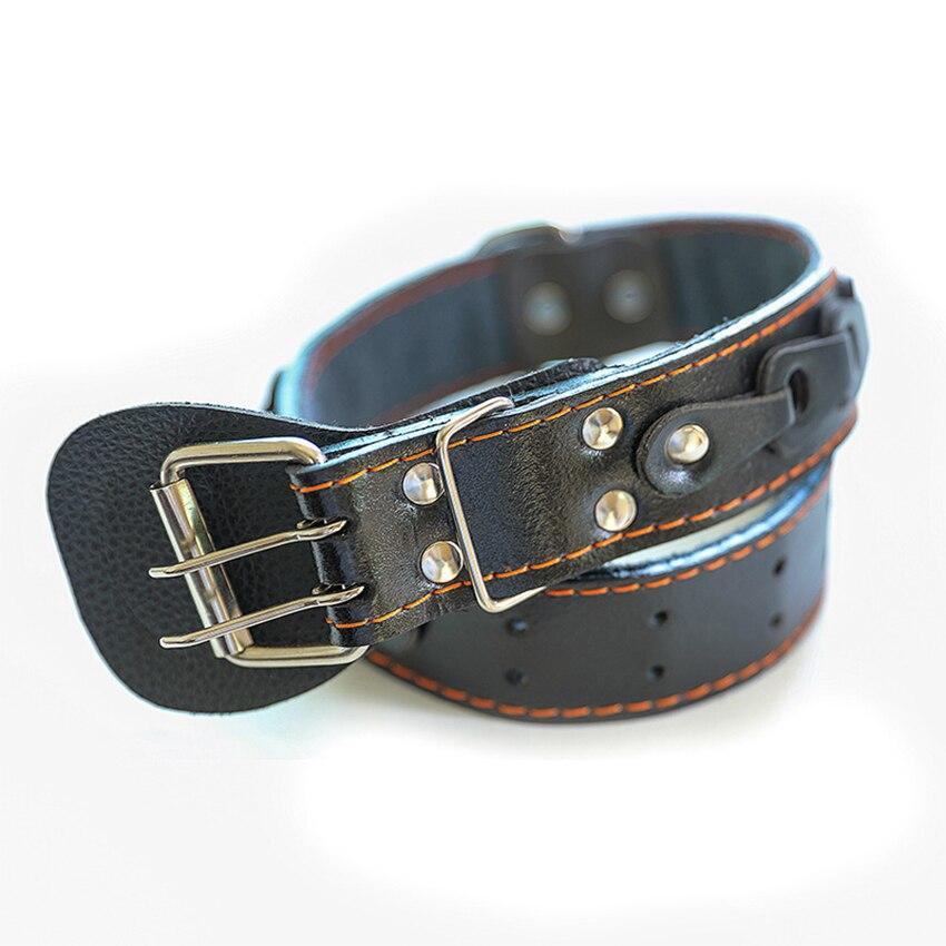 Pet Dog Collar Durable Leather Strap