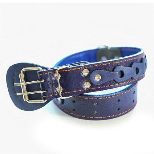 Pet Dog Collar Durable Leather Strap