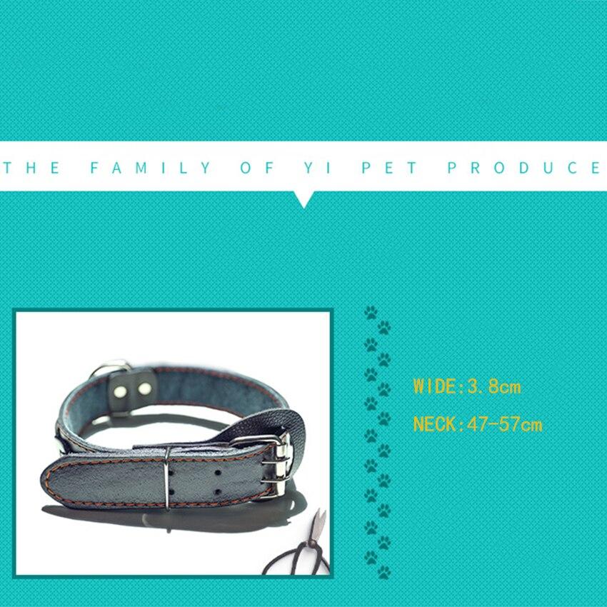 Pet Dog Collar Durable Leather Strap