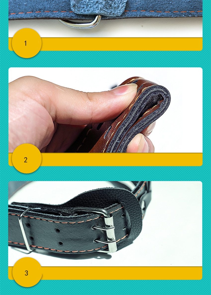 Pet Dog Collar Durable Leather Strap