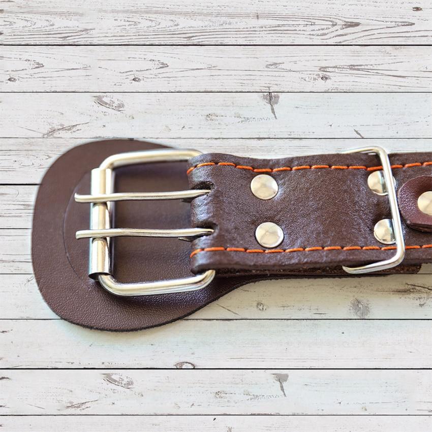 Pet Dog Collar Durable Leather Strap