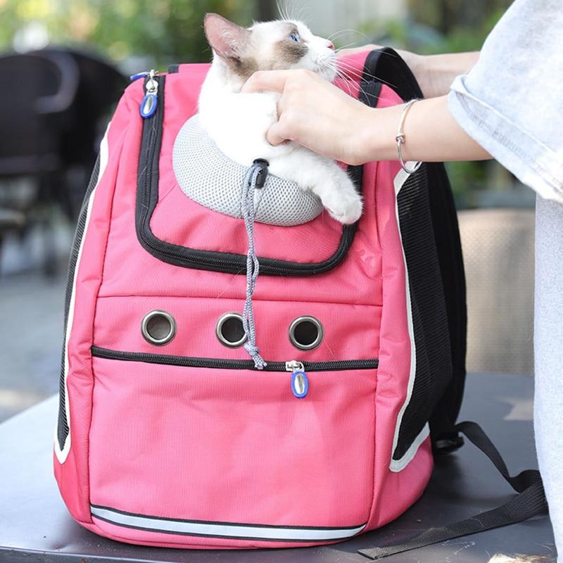 Portable Pet Breathable Mesh Double Carrier