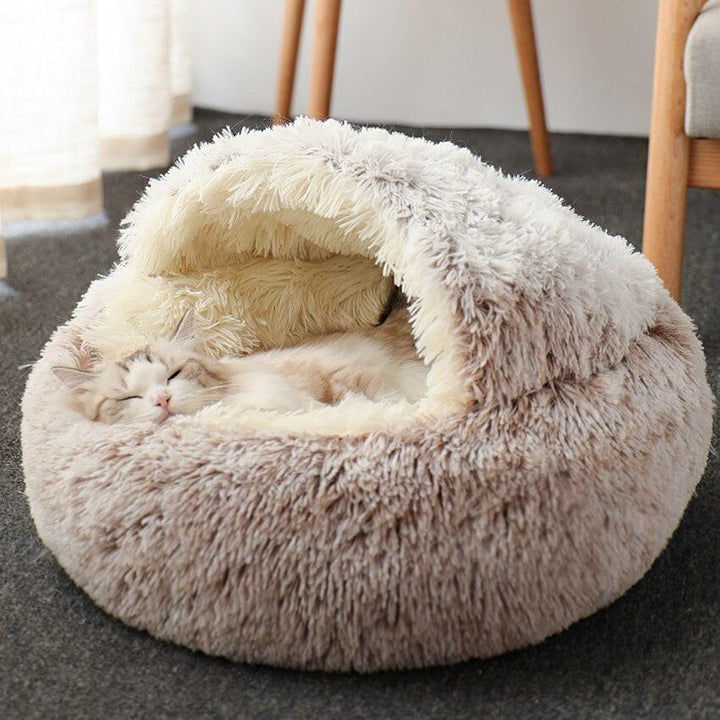 Hot Plush Round Cat Bed