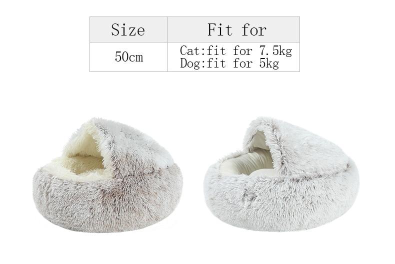 Hot Plush Round Cat Bed