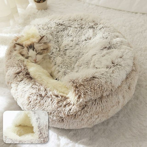 Hot Plush Round Cat Bed