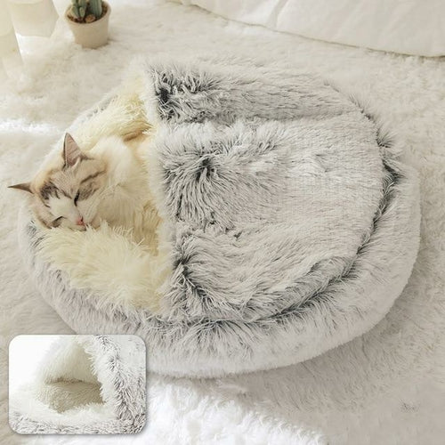 Hot Plush Round Cat Bed
