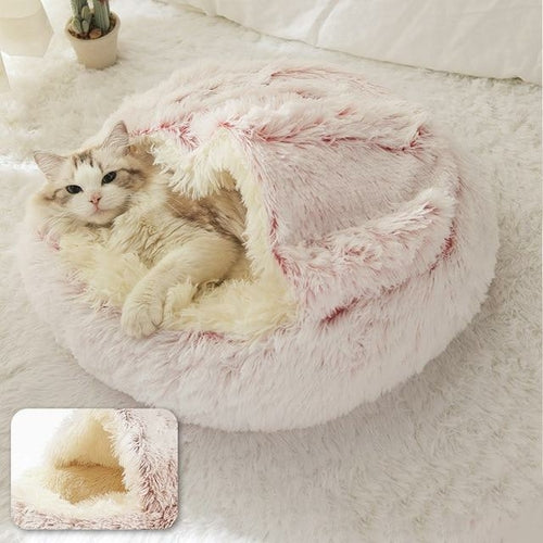 Hot Plush Round Cat Bed