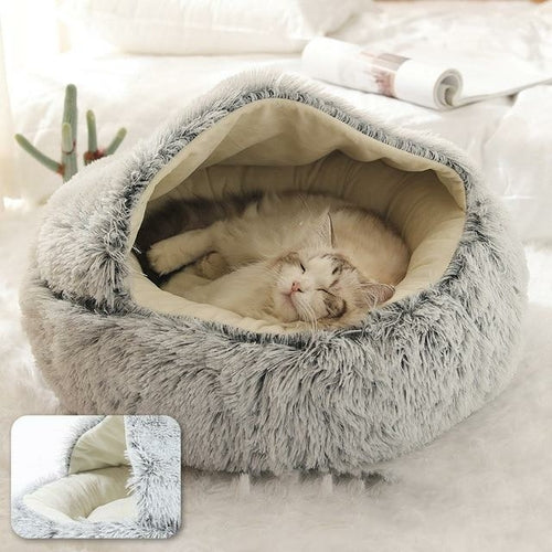Hot Plush Round Cat Bed