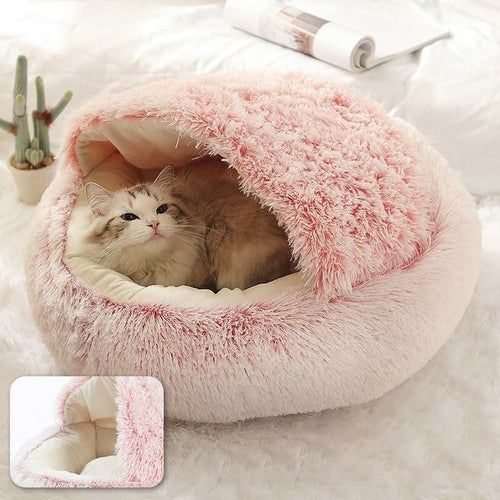 Hot Plush Round Cat Bed